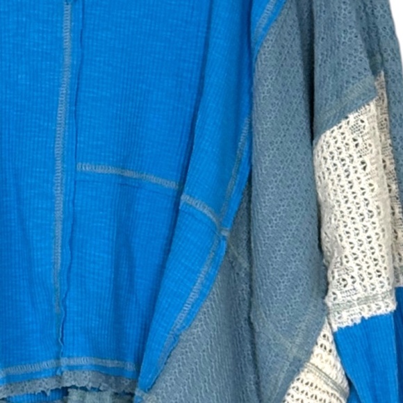 NWOT POL Mixed Media Boho Patchwork Blouse - Picture 4 of 9